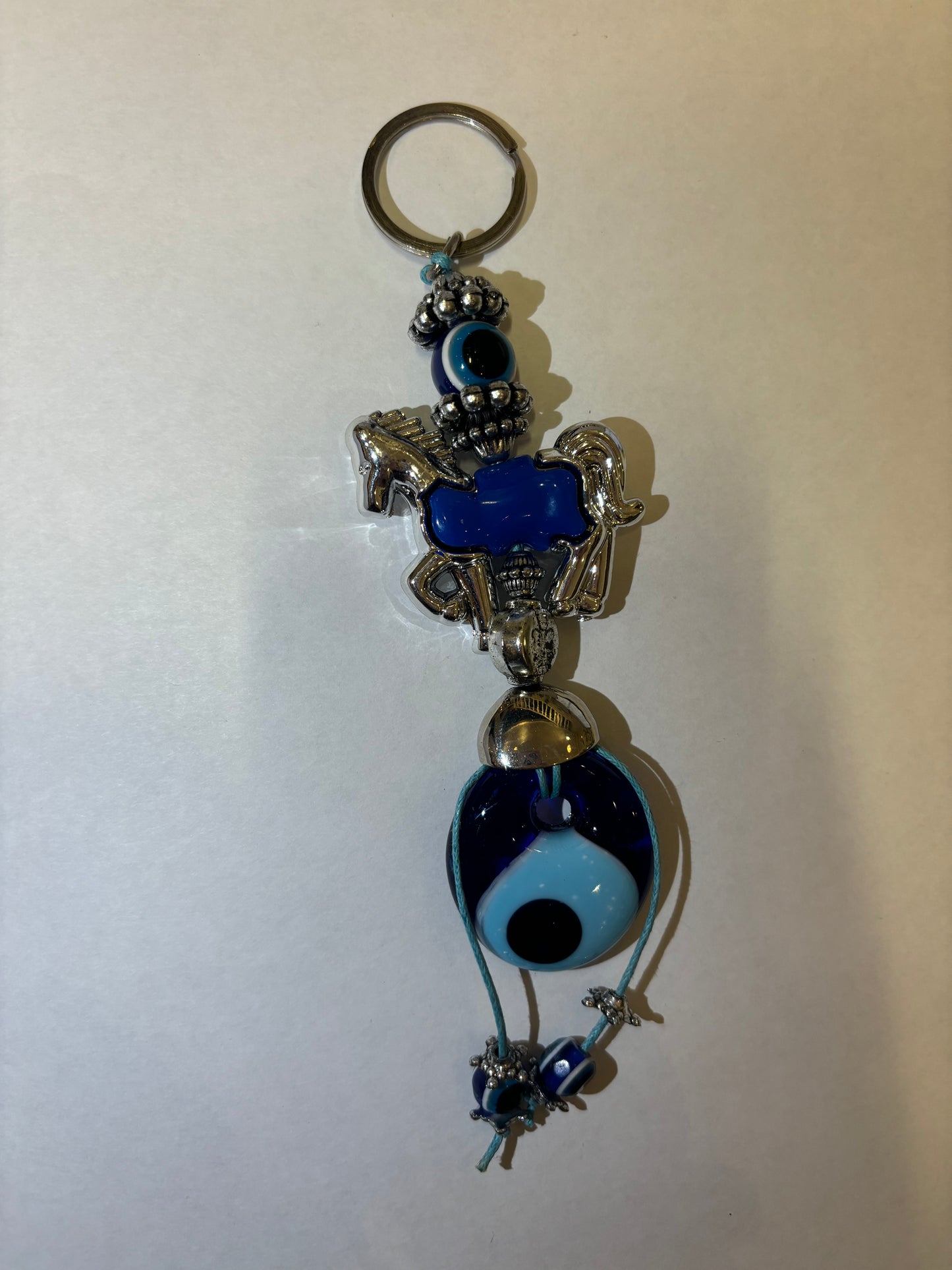 Dark Blue Horse Keychain